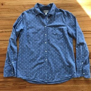 J.Crew Women’s Polka dot Chambray Shirt